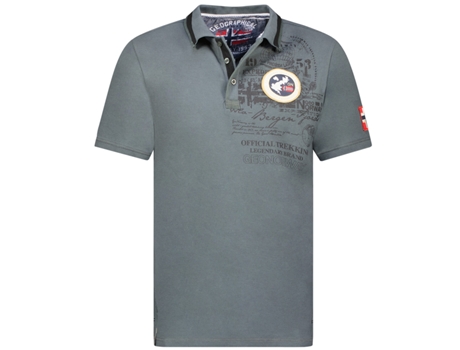 Polo de Homem GEO NORWAY Algodão Cinzento (S)