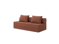 Sofá Modular 3 Lugares Convertível Liso Terracota SKOFFA