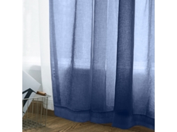Cortinas Transparentes Azul Escuro Sala Quarto 2 Painéis 55x84 Polegadas