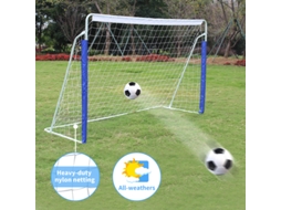 Rede De Futebol Portátil De 243,8 Cm X 152,4 (8 X 5 Pés) Para Quintal,base De Metal Dobrável,rede De Futebol De Configuração Rápida Para Treinament