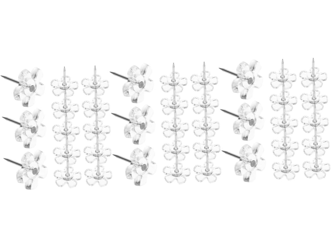 300 Pregos Transparentes Para Cortiça E Quadros