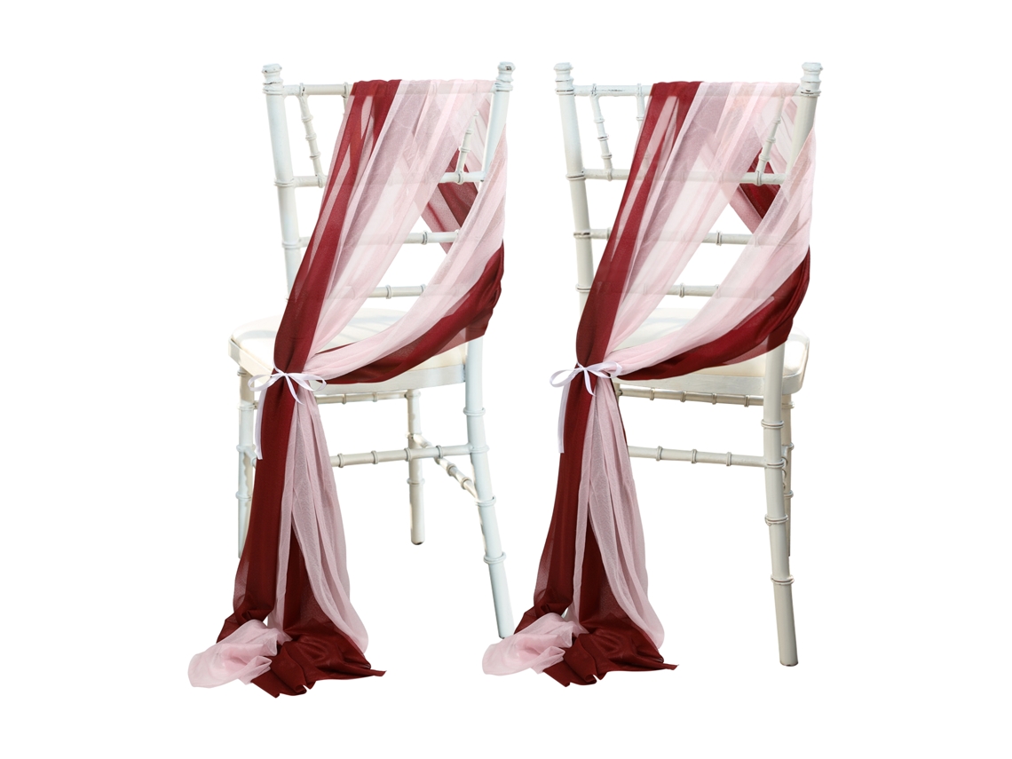 Capinha Cadeira Casamento Decoração 8 Pares 25*250cm A1
