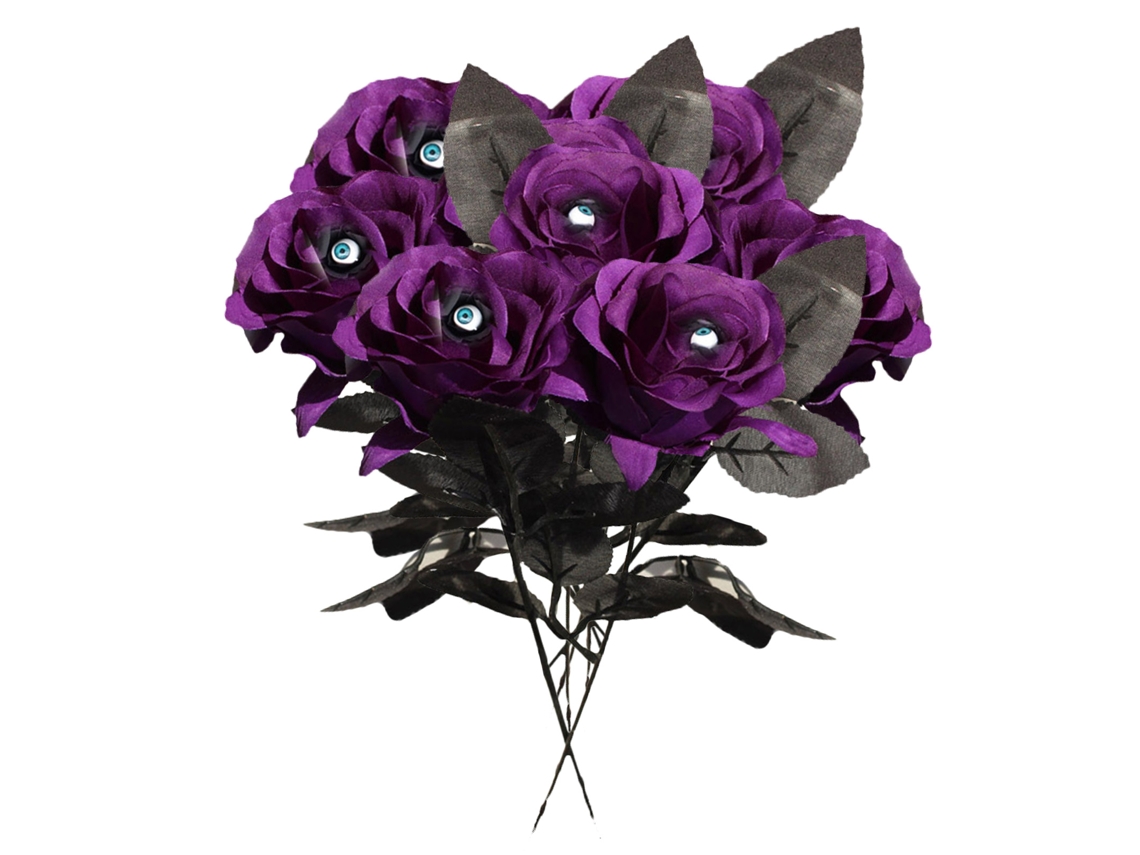 Rosa Artificial Com Olho Decorativo E Tronco Único