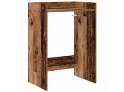 Vidaxl Armário Para Máquina De Lavar Madeira Antiga 67,5 X 48 X 97 Cm