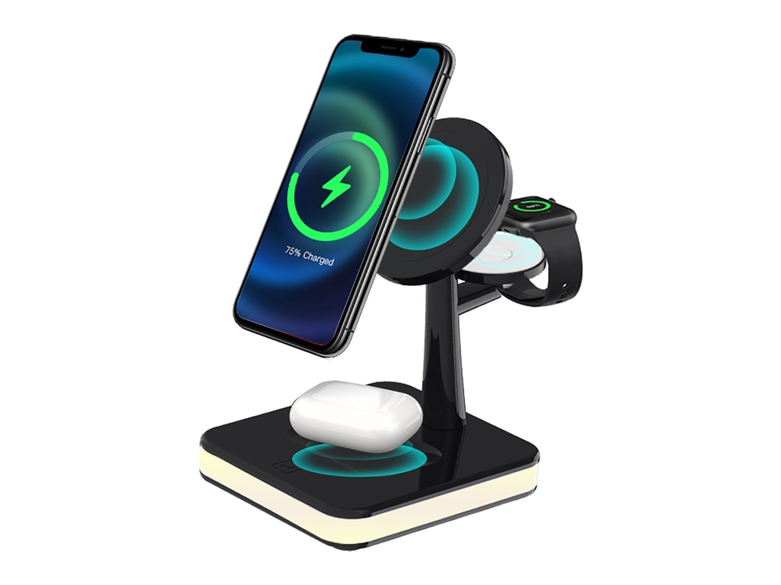 Estação de Carregamento Sem Base Rápido para iPhone 13/12 YIZHOOD Magnética Preto