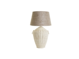 Lâmpada De Mesa Dkd Home Decor Branco Castanho 50 W 220 V 42 X 42 X 70 Cm