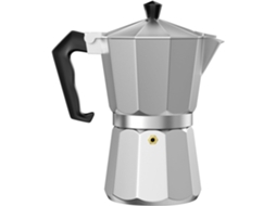 Cafeteira Espresso Para 6 Xícaras - Moka De Alumínio - Junta De Silicone - Prateada - Ideal Para Camping