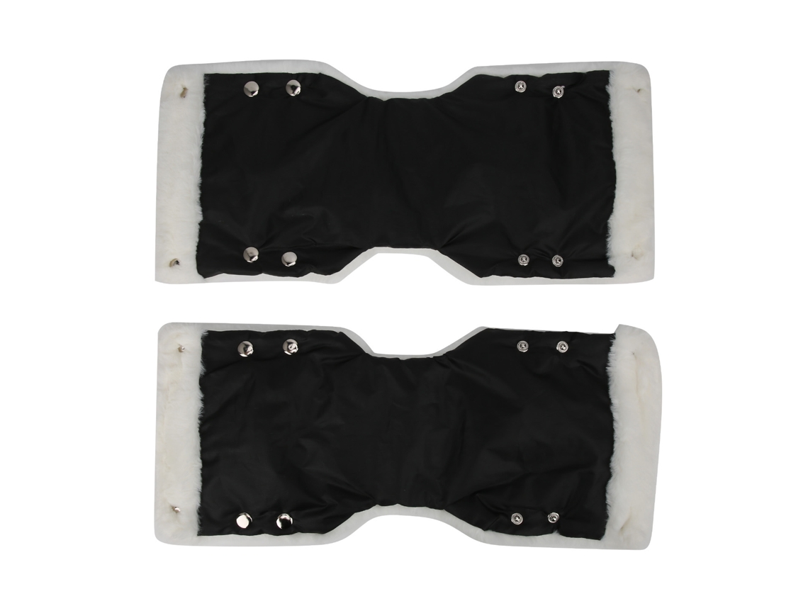 2pcs Luvas Para Carrinho De Bebê Inverno À Prova De Água Manta De Mão Manter Calor Preto