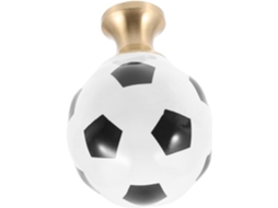 Puxador De Armário Moderno Em Latão E Cerâmica Com Formato Bola Futebol