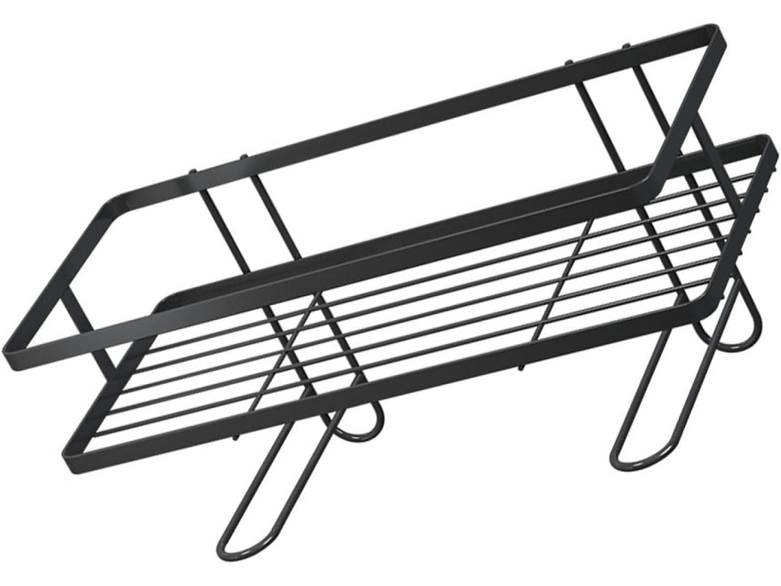 Suporte Para Caixa Acoplada Betooky, Em Ferro Preto, Com Design Que Economiza Espaço, Proteção Lateral Alta E Grande