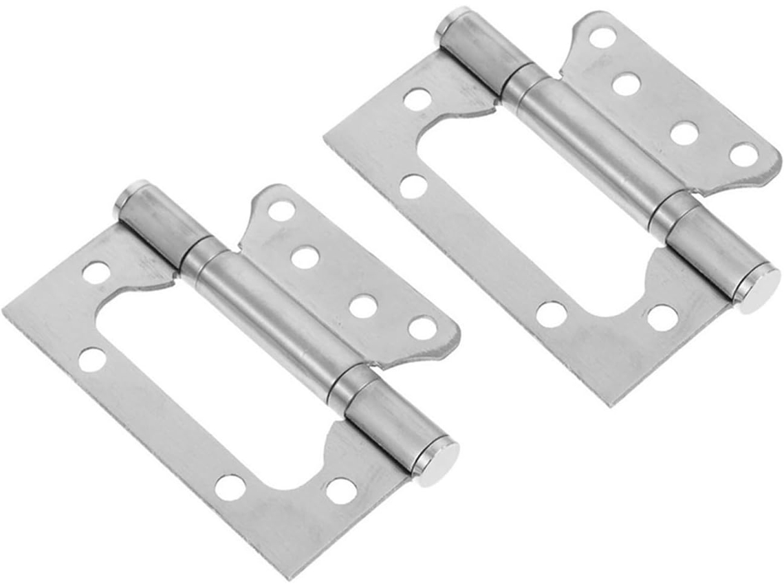 Dobradiças Giratórias Ocultas Para Portas, 2 Peças, Em Aço Inoxidável Com Rolamentos Reforçados, Para Portas De Madeira