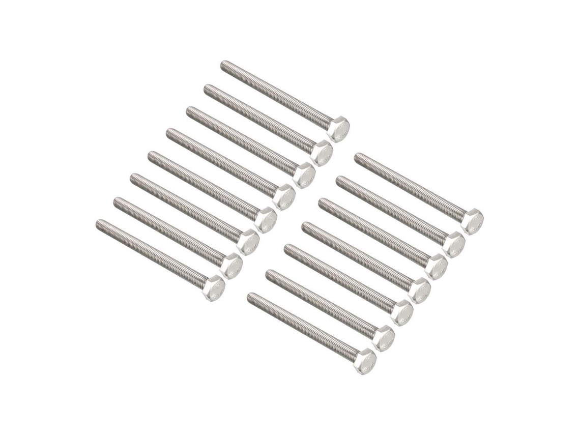 Parafusos Sextavados De Aço Inoxidável 304 Com Rosca M6 80 Mm, Pacote