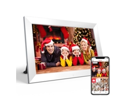 Moldura Digital Inteligente Wifi Yunzii 10,1 Polegadas 1280x800 Ips Lcd Touch Screen Com 32 Gb De Memória Branco