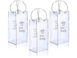 Bolsa térmica portátil para vinho de 3 peças, bolsa térmica de PVC com alça Slowmoose