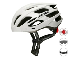 Capacete de Ciclismo TAISHENGDA com óculos magnéticos e viseira