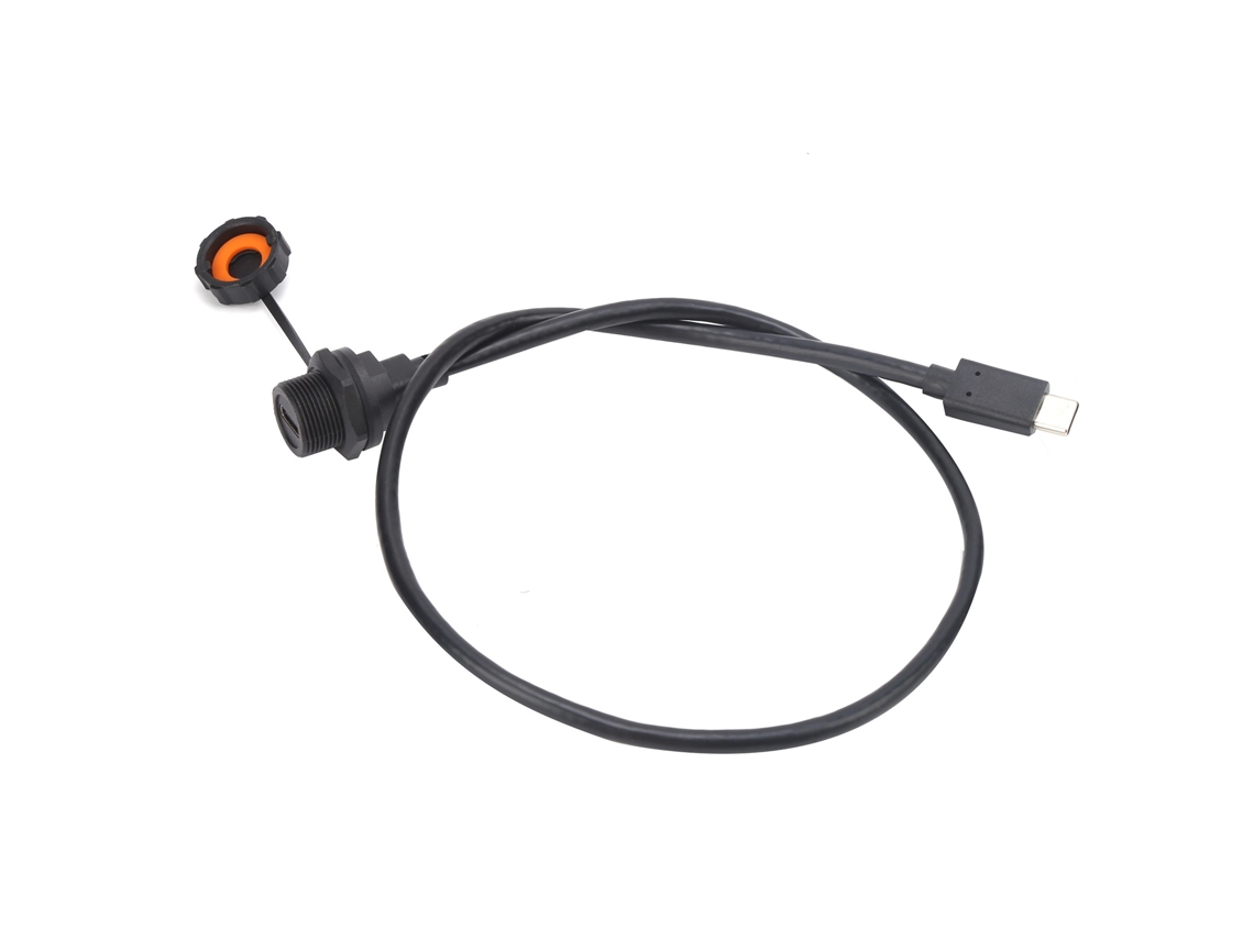 Conector Tipo C Resistente À Água Ip67 Com Cabo 0.5m