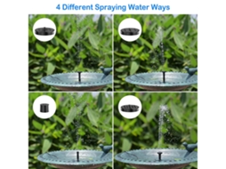 Água Fonte De Água Movida A Energia Solar Com Estaca Para Banho De Pássaros Ao Ar Livre Piscina Jardim Tanque De Peixes Quintal*