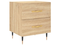 Bedside Cabinet, Bedside Cabinets Vidaxl Marrom Madeira Processada (n/a)