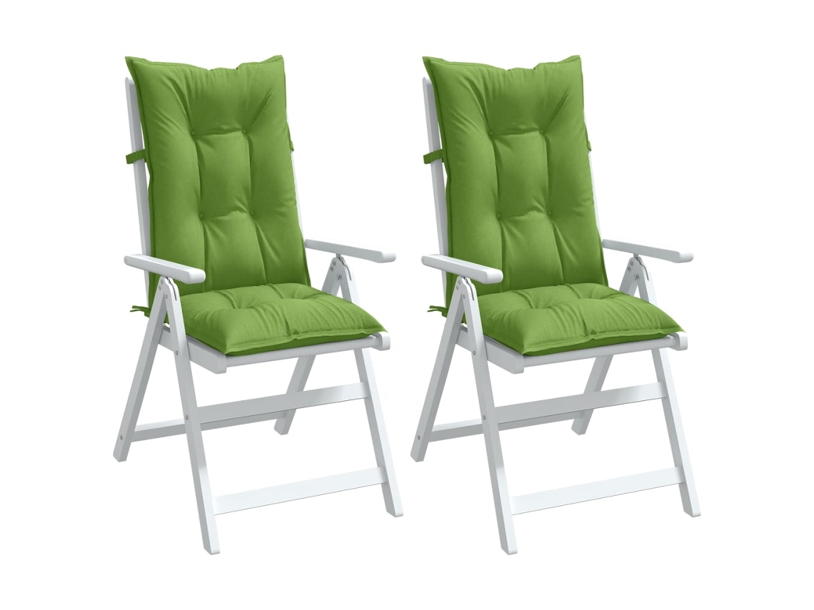 Vidaxl Almofadões Cadeiras Altas 2pcs Mesclado Tecido Verde