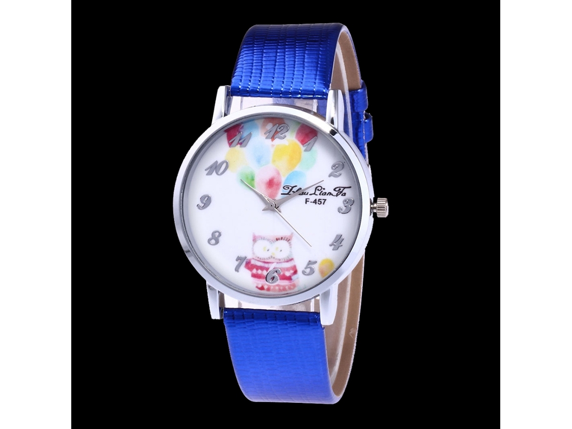 Reloj Niño Zhoulianfa Cuero Dibujo Cocodrilo Balón Azul F-457x