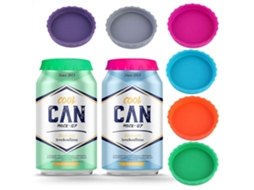 6pcs Tampas De Silicone Para Latas De Refrigerante Sem Derramamento Ajustam Padrão