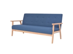 Conjunto de sofá de 2 peças em tecido azul MAISON EXCLUSIVE