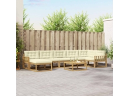 Vidaxl Conjunto De Sofás Para Exterior 8 Unid. Branco E Creme