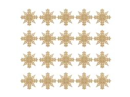 24 Unidades de Pingente em Formato de Floco de Neve de Ano Novo ALLINLESS