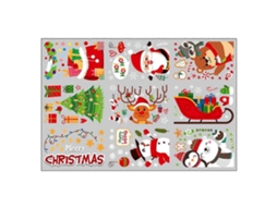 Adesivos Impressos Dupla Face De Natal 9 Peças Para Decoração De Janelas E Portas Em Pvc Aquaforge