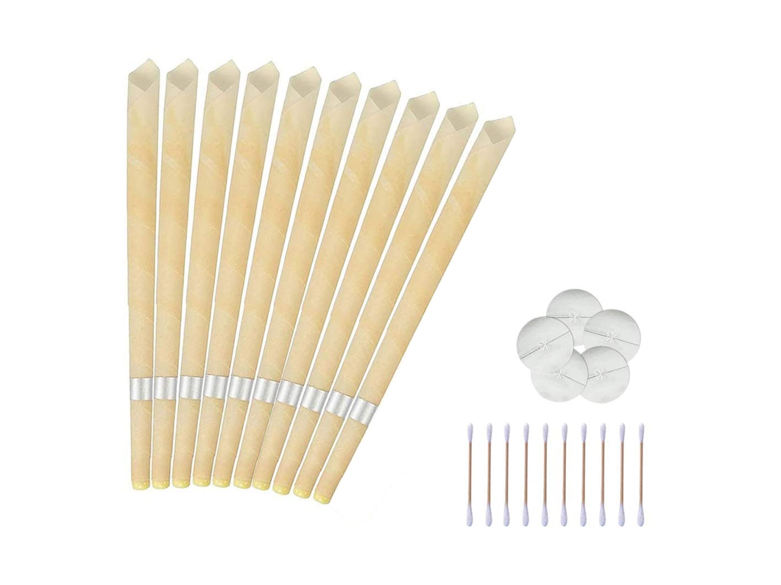 VYLARA Solução Holística Para Cuidados Com Os Ouvidos, Conjunto De Colher Portátil Para Ouvidos Com Cotonetes De Ponta Dupla, Kit Completo Incluindo Velas De