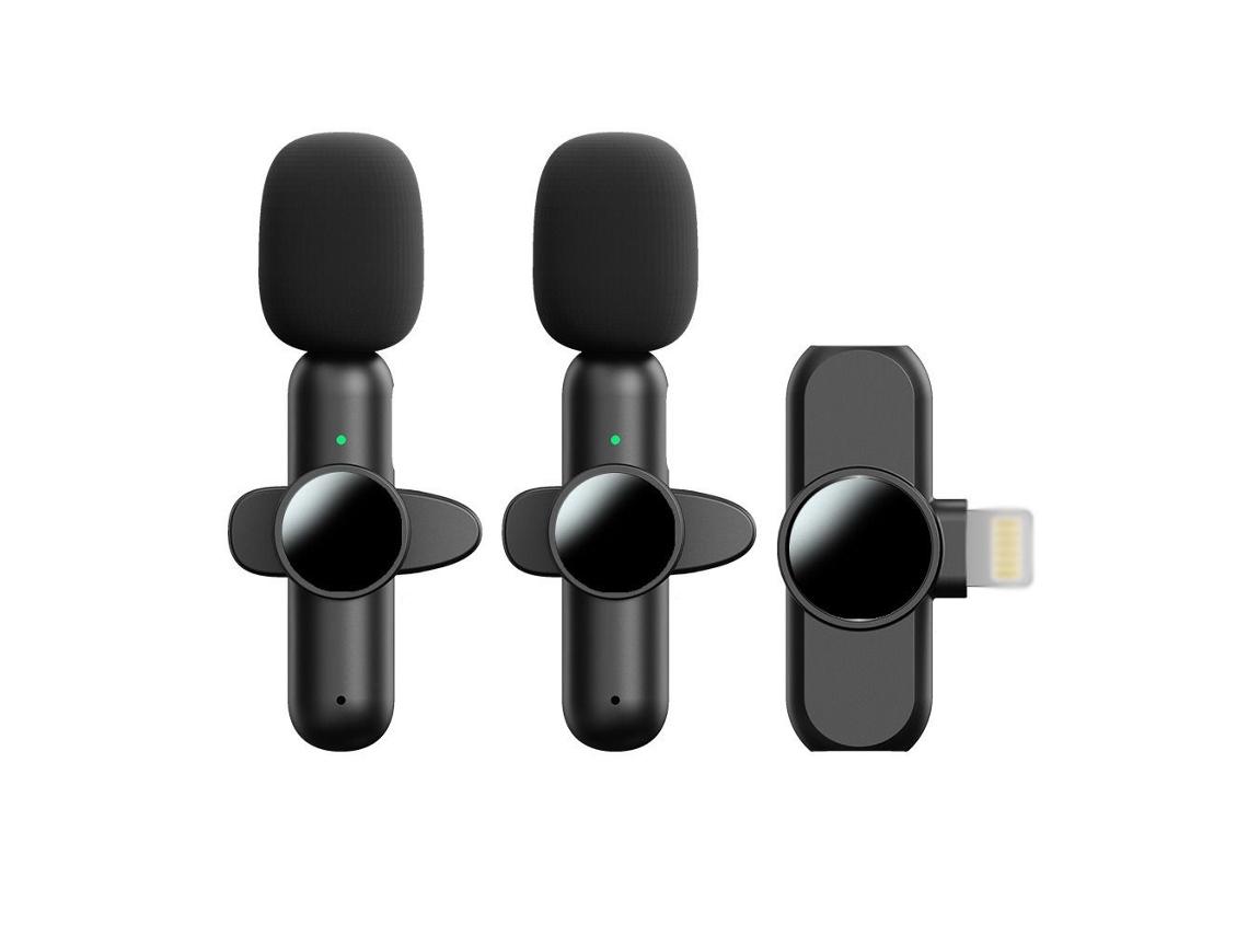 Microfone De Lapela Sem Fio Mini Mic Ios 1to2 1to Aquaforge
