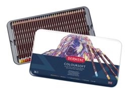 Caixa Metal de Lápis DERWENT Coloursoft (36 Unidades)