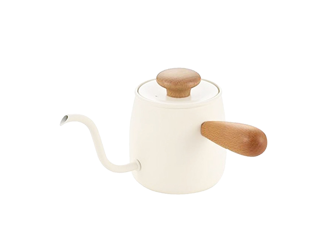 Chaleira de Café Gooseneck 350ml Inox 304 Branca