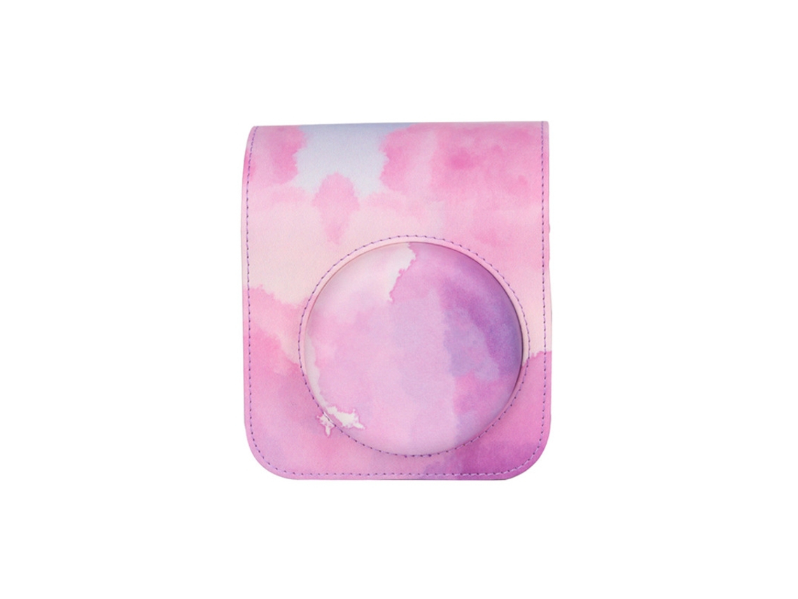 Capa Para Câmera Instantânea Mini 12, Capa Para Câmera Com Pintura Em Nuvem De Pu Brilvibera (rosa)