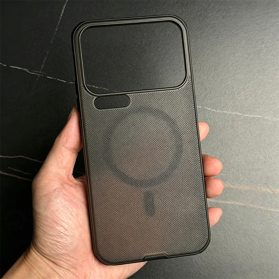 Capa Protetora Magnética (preta) Para Xiaomi 15 Ultra, Em Pc Fosco Tpu Resistente A Impactos.