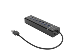Hub divisor USB 3.0 de 7 portas, alta velocidade 5 Gbps, indicador LED azul, CC 5V Bylp107 S/MARCA