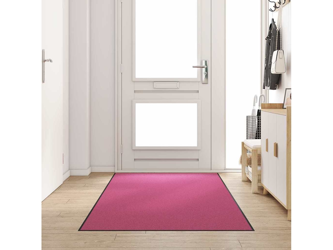 Vidaxl Tapete De Entrada Rosa E Preto 120 X 300 Cm 100% Poliamida