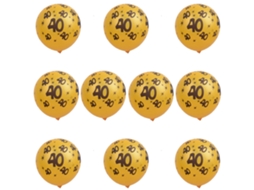 Pacote com 10 Balões de Látex Dourados para Festas de Aniversário e Casamentos LAXISCREED