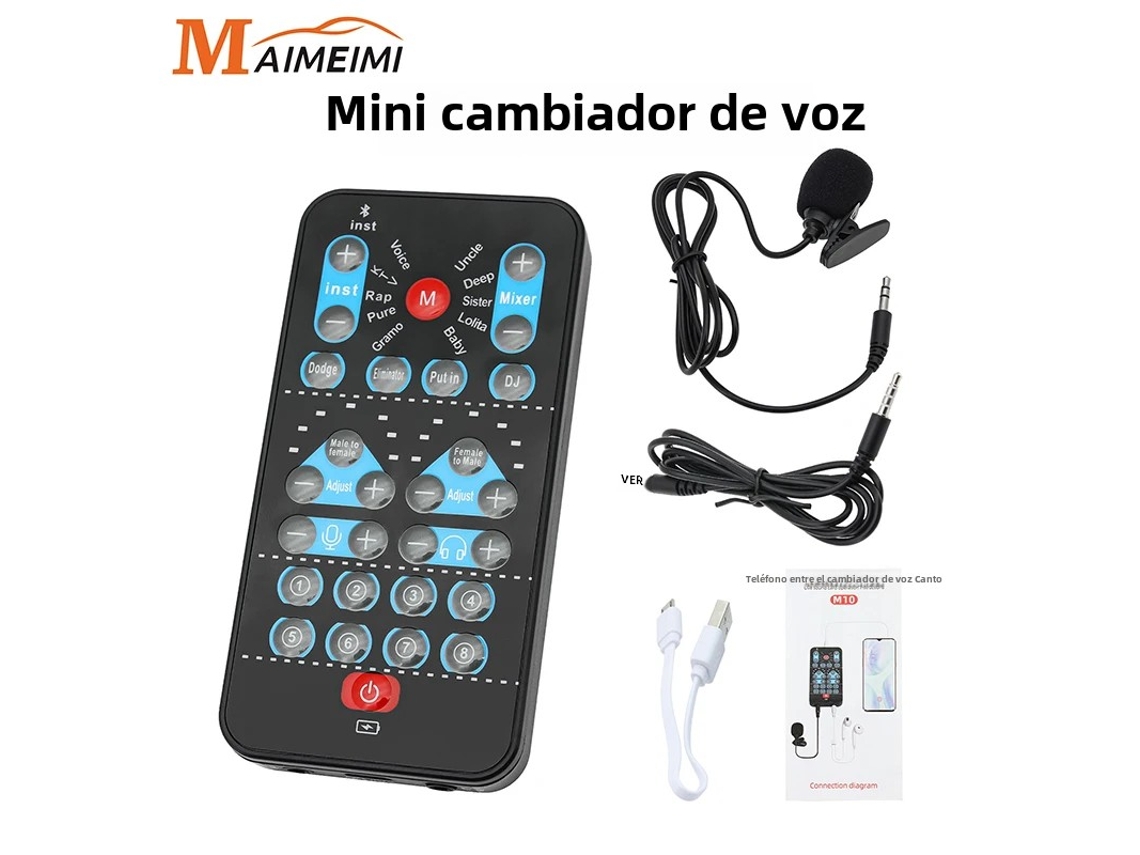 Um Modificador De Voz Multilíngue Para Karaokê, Compacto E Universal, Com Ajuste De Volume.