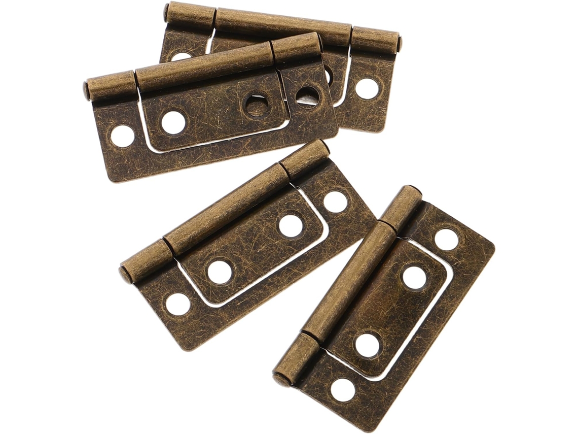 Conjunto De 4 Dobradiças Dobráveis Ferro Reforçado Homoyoyo Para Armários Trailers, Com Fácil Instalação E Estilo Antigo