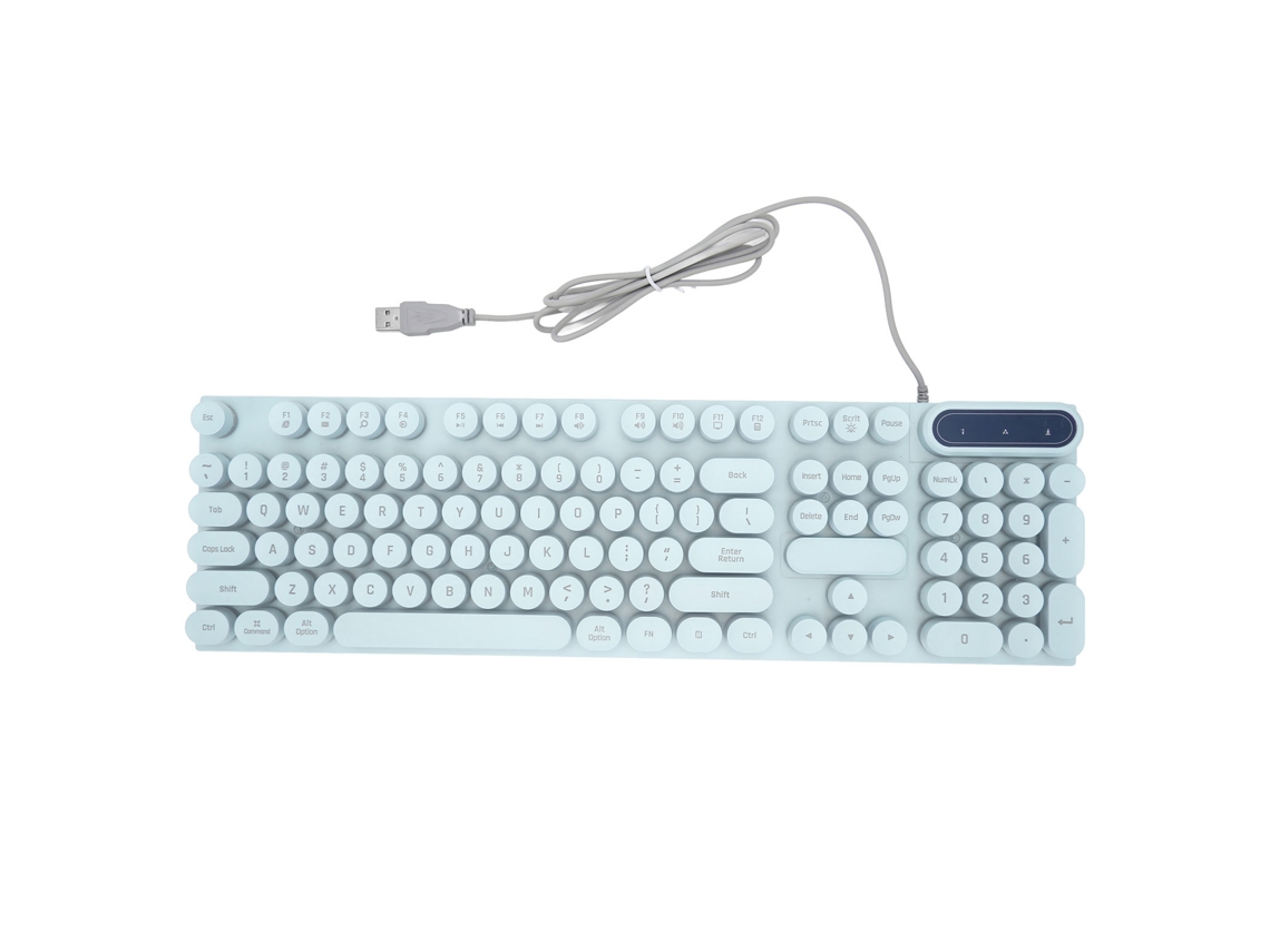 Teclado Gamer Com Fio 104 Teclas Usb Retroiluminado Azul