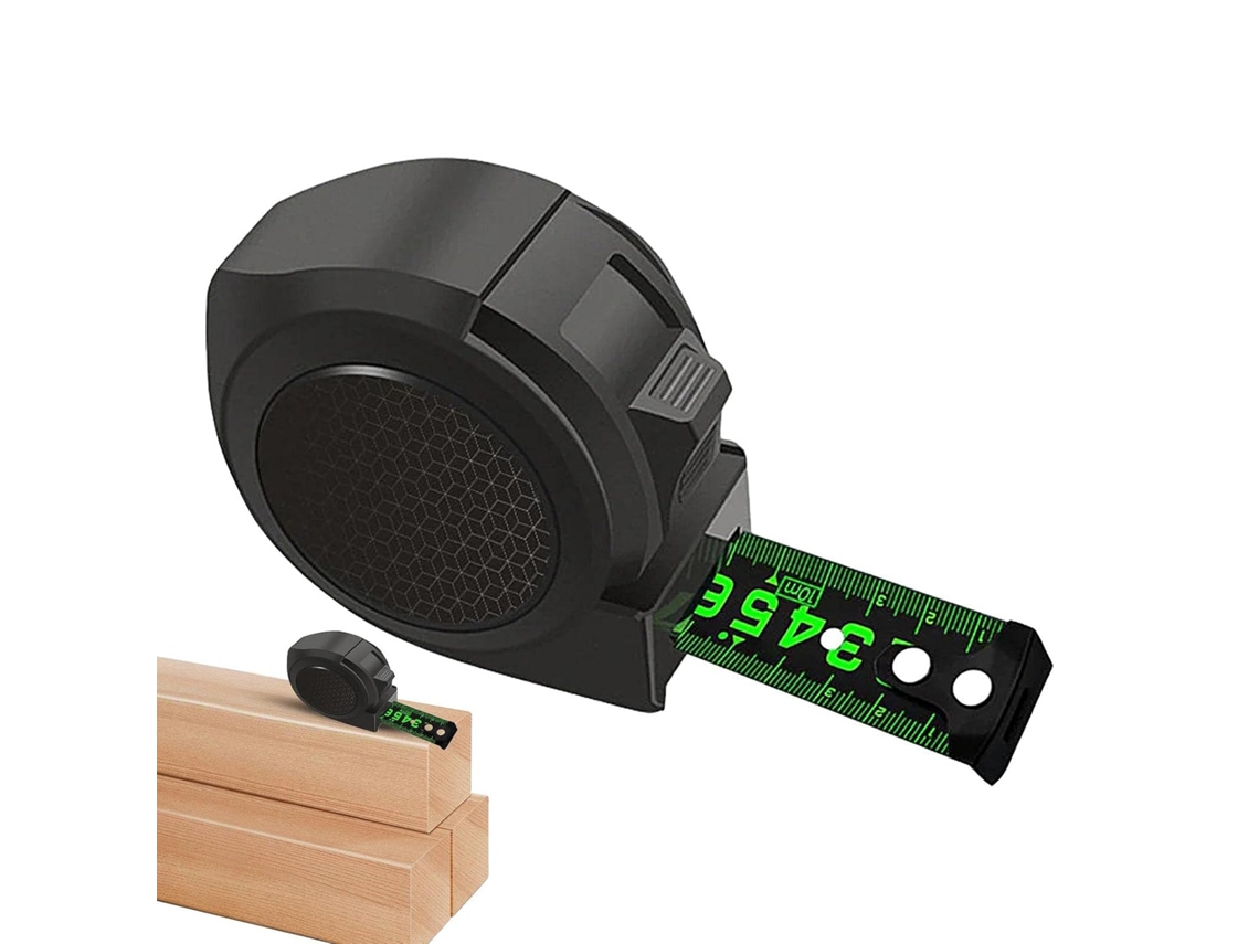 Fita Métrica Fluorescente De Aço, 5 M, Régua De Costura Com Trava Automática, Construção E Utensílios Domésticos, Compatível Com Medições