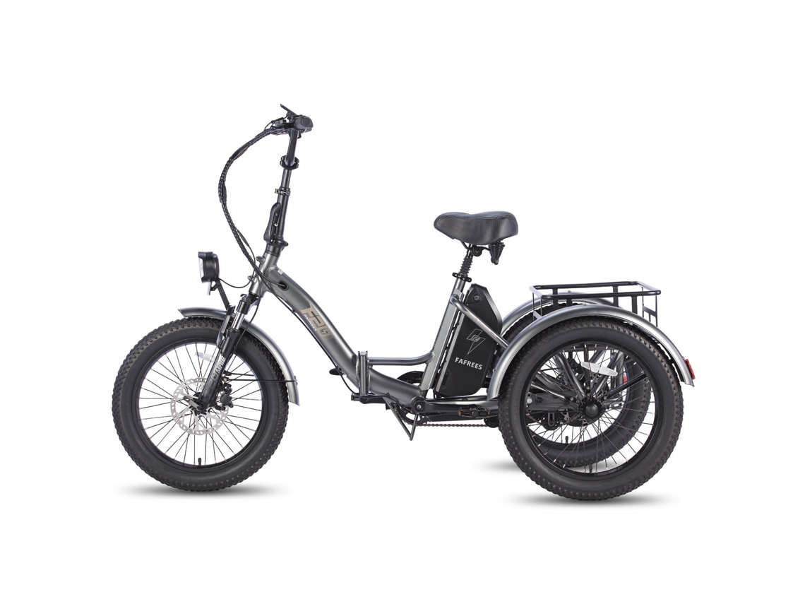 Bicicleta Elétrica FAFREES F20 Mate Motor 500W Bateria 48V18.2Ah Alcance 110Km Freio a Disco Hidráulico Cinza