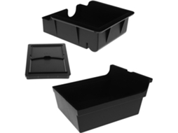 Organizador De Console Central Para Veículo, 3 Peças, Model Y, Bandeja De Armazenamento Em Plástico Preto.