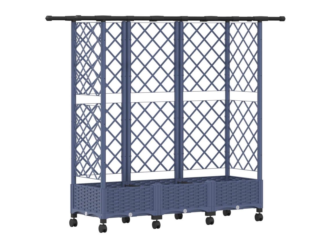 Vidaxl Cama Elevada Com Treliça E Telhado Cinzento 164 X 40 X 127 Cm