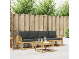Vidaxl Conjunto De Sofás Para Exterior 5 Pcs Branco E Antracite