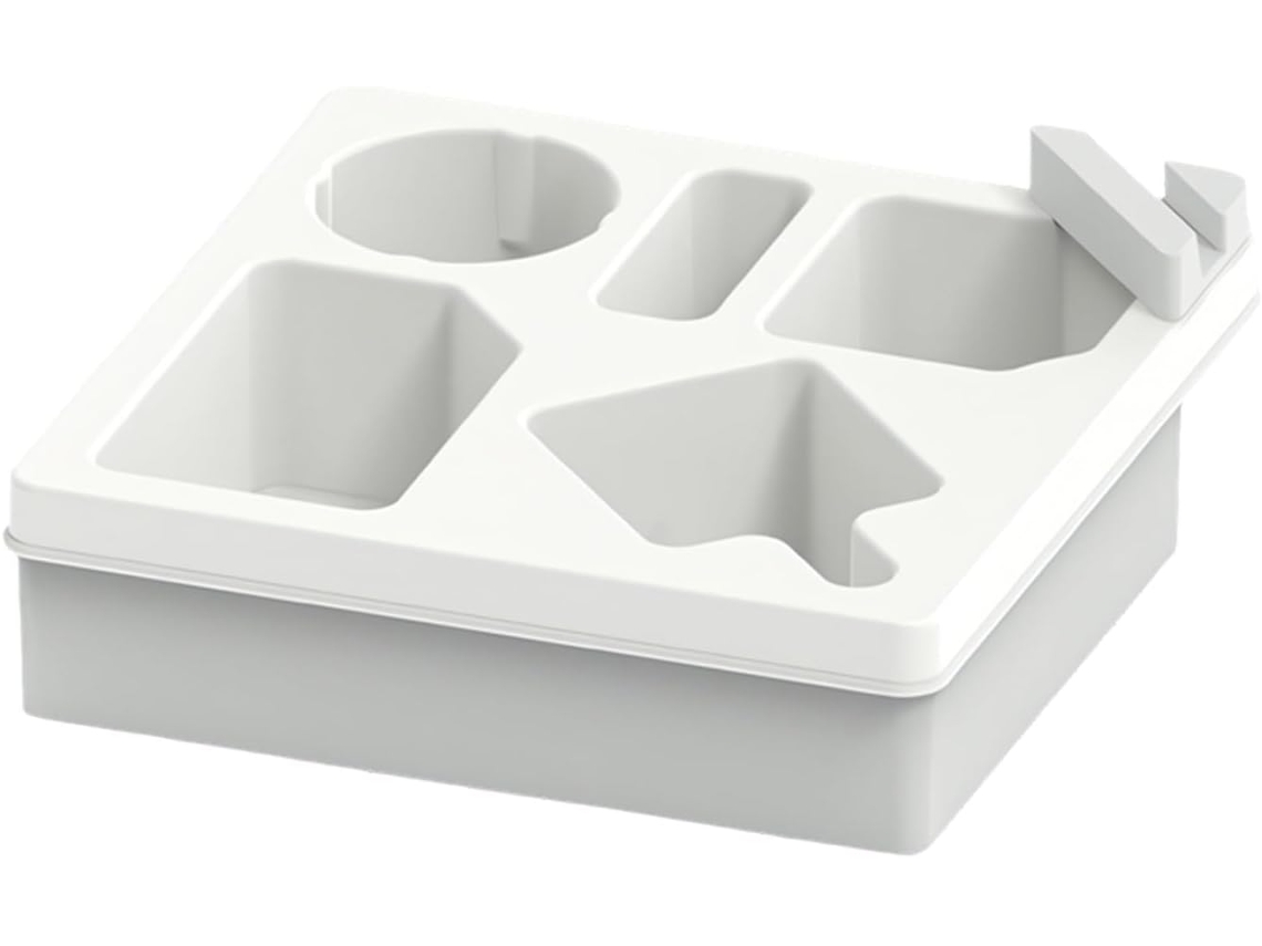 Bandeja porta-flocos de silicone à prova d'água, prática para cama e praia.