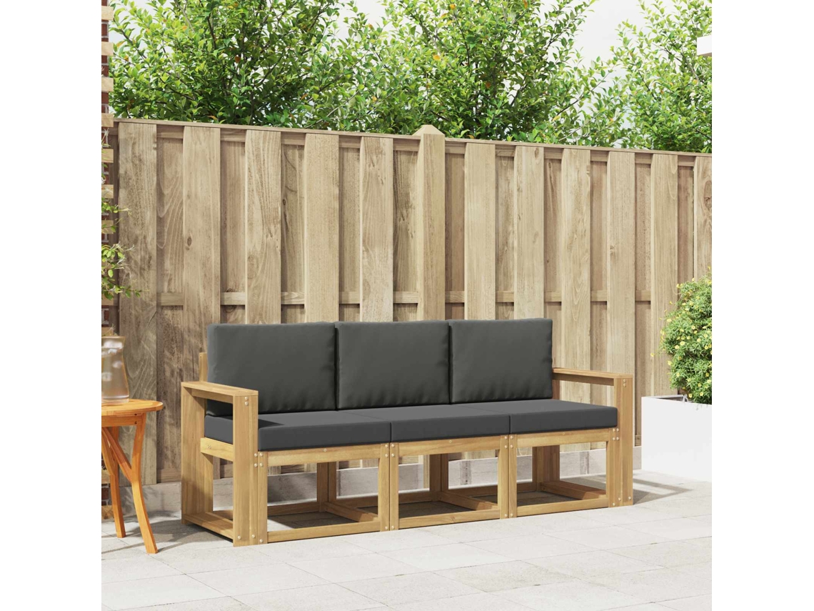 Vidaxl Conjunto De Sofás Para Exterior 3 Pcs