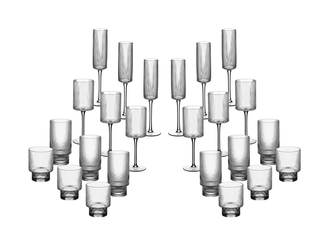 Conjunto Completo De Copos Linje - 24 Peças