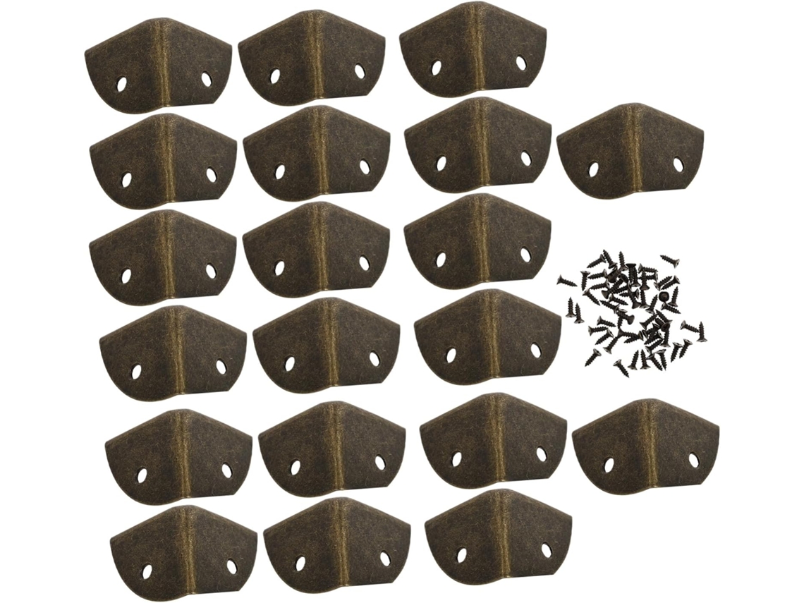 Callaron Protetores De Canto Para Móveis Vintage, 20 Peças, Liga De Bronze, Resistentes, Para Armários E Caixas, Com